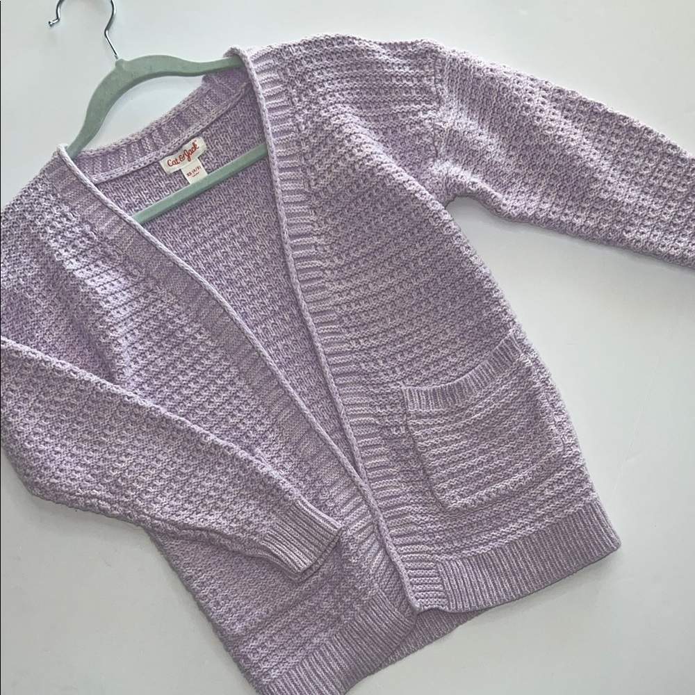 Cat & Jack Lavender Knit Sweater Girls size 4/5